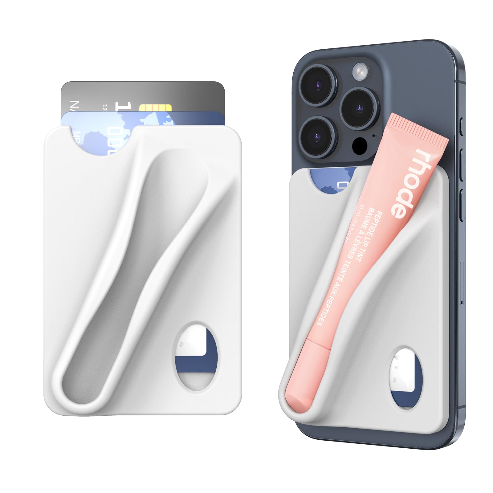 DOB SECHS Card Case with Lip Gloss Holder, Self-Adhesive - Stick